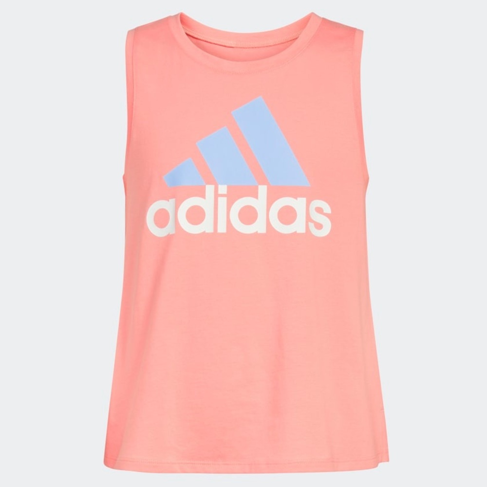 NWT Adidas Sleeveless Waist Length Tank Top Girl’s Large Pink